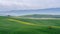 view of the green hills of Tuscany,