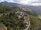 View on green Monti Aurunci national park with olive tree plantations near Fondi, Lazio, Italy