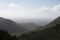 View on green Monti Aurunci national park with olive tree plantations near Fondi, Lazio, Italy