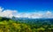 View on green mountain landscape next to Haputale, Sri Lanka