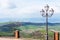 View of green sicilian hills in spring from Aidone