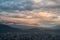 View of Grenoble from the heights of the Bastille