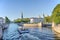 View of Griboyedov Canal in the historic district of Kolomna in St. Petersburg