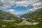 View on Grimselsee lake on high mountain pass Grimselpass