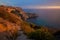 View of the Grotto of Diana in the evening light