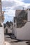 View of group of traditional trullo houses in the Aia Piccola residential area of Alberobello in the Itria Valley, Puglia Italy