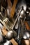 View of a group of vintage cutlery