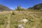 View of Guglielmo Migliorero Refuge in the Maritime Alps in the municipality of Vinadio, in the province of Cuneo, altitude of