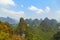 View of Guilin mountains on a clear sunny day