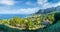 View of the gulf of Mondello and Monte Pellegrino, Palermo, Sicily, Italy