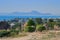 View of the gulf and the ruins of Carthage from Byrsa Hill in Tunisia, North Africa. Mandraki artificial bay, created in antiquity