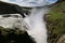 A view of the Gulfoss Waterfall in Iceland