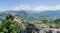 View of Gunibsky fortress. Protective wall and gates of Gunib. Russia, Republic of Dagestan