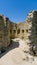 View of Gunibsky fortress. Protective wall and gates of Gunib. Russia, Republic of Dagestan