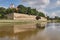 View in Gyor from the Raba river