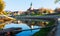 View of Gyor with river Raba