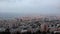 View of Haifa in the evening from the mountain. A beautiful bay of the Mediterranean Sea is visible. Haifa port. Many houses