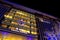 View of Hakata Station at night in Fukuoka, Japan