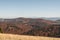 View from Hala na Malej Raczy in autumn Beskid Zywiecki mountains on polish - slovakin borders