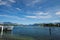 View from Haldenstrasse at the shores over Lake Lucerne (Switzerland)