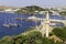 View of Halikarnas, Bodrum marina from Bodrum Castle on Turkish Riviera
