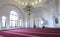 View of hall for praying iwan of the Ar-Rahma Mosque Mercy Mosque with minbar pulpit