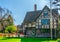 View of the Hall's Croft gardens in Stratford upon Avon, England