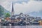 The view of Hallstatt, Austria, after a rain