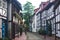 View of Hameln old town with market square and traditional german houses, Lower Saxony, Germany