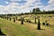 A view of Hampton Court Palace Gardens in London