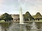 A view of Hampton Court Palace in London