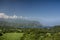 View of Hanalei Bay looking towards Na Pali Coast, Kauai, Hawaii