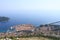 View of the harbor of the Dubrovnik from the height of the rope lifter. panoramic view