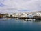 View of the harbour in Puerto del Carmen in Lanzarote Canary Islands Spain