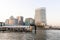 View of harbour at sumida river viewpoint in tokyo,Japan