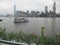 View of harbour from Wan Chai ferry pier, Hong Kong