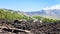 View of hardened lava on slope of Etna volcano