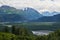 View from the Harding Icefield Trail to where the Paradise Creek flows into the Resurrection River.