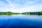 View of the Harkortsee and the surrounding landscape. Nature by the lake on the Ruhr.