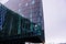 View Of The Harpa From The Outside With The Beautiful Glass Facade