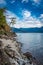 View of harrison lake near harrison hot springs british columbia canada