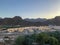 View on the Hatta city and mountains UAE