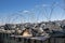 View on Hebron city through barbed wire