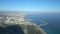 View from a height of 500 meters on the coastline of Antalya in Turkey