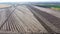 View from the height of an agricultural tractors. agricultural natural seasonal spring work