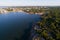 A view from the height of the city of Hanko aerial survey. Southern Finland