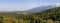 The view from the height Mount Olympus on the coastline and farmland Pieria, Mount Olympus, Greece