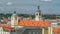 View from the height Powder Tower in Prague timelapse. Historical and cultural monument