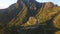 View from the height of the rocks and winding road in the Masca at sunset, Tenerife, Canary Islands, Spain.