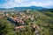 A view from the height of the town Castiglione d`Orcia. Tuscany, Italy